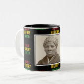 ハリエット・トゥブパーソナライズされたマン |黒い履歴月 ツートーンマグカップ (正面左)