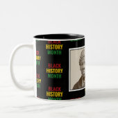 ハリエット・トゥブパーソナライズされたマン |黒い履歴月 ツートーンマグカップ (左)
