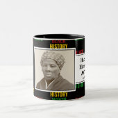 ハリエット・トゥブパーソナライズされたマン |黒い履歴月 ツートーンマグカップ (中央)