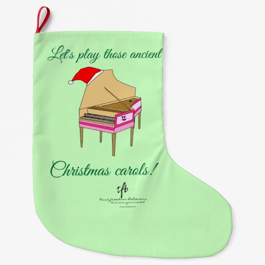 ハリエット・ハープシコード・クリスマスキャロル ラージクリスマスストッキング (正面)