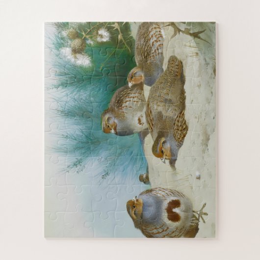 ハリエニシダとゴマとアザミ ジグソーパズル (縦)