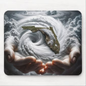 ハリケーンでフロリダを保持する神の手 マウスパッド (正面)