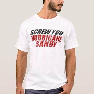 ハリケーンのサンディのTシャツねじで締めて下さい Tシャツ