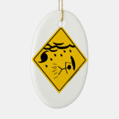 ハリケーンの天候の警告の商品および衣類 セラミックオーナメント (右)