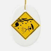 ハリケーンの天候の警告の商品および衣類 セラミックオーナメント (正面)
