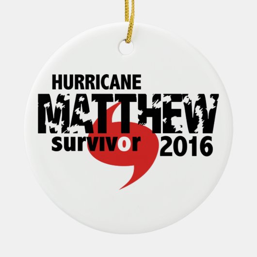 ハリケーンのMatthewの生存者2016年10月 セラミックオーナメント (正面)