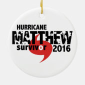 ハリケーンのMatthewの生存者2016年10月 セラミックオーナメント (裏面)