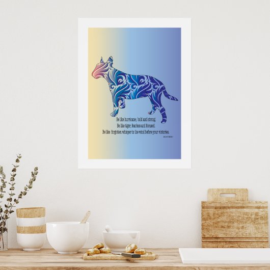 ハリケーンやタイガー・ブル・テリアの芸術のようなものである ポスター (キッチン)