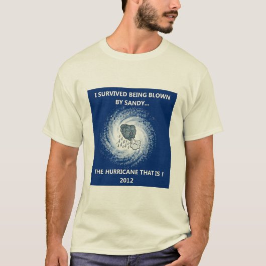 .......ハリケーンをサンディ著吹かれる Tシャツ (正面)