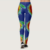 ハリケーンイルマのレーダーのイメージ レギンス (裏面)