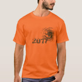ハリケーンイルマ生存者フロリダ2017ダークシャツ Tシャツ (正面)