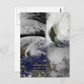 ハリケーンサンディの衛星コラージビュー ポストカード (正面/裏面)