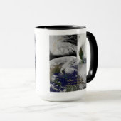 ハリケーンサンディの衛星コラージビュー マグカップ (正面右)