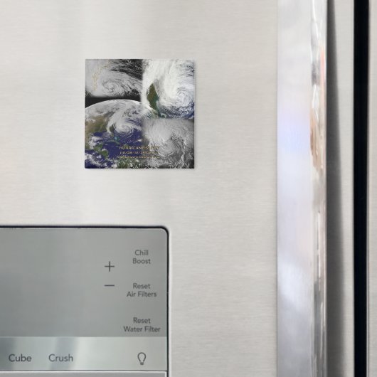 ハリケーンサンディの衛星コラージビュー マグネット (インサイチュ (冷蔵庫))