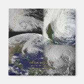 ハリケーンサンディの衛星コラージビュー マグネット (正面)