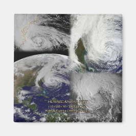 ハリケーンサンディの衛星コラージビュー マグネット