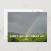 ハリケーンサンディ2012の後ジャマイカに虹 ポストカード (正面/裏面)