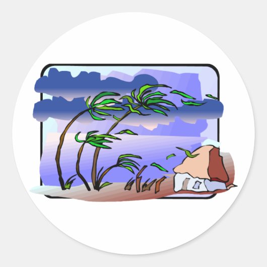 ハリケーンステッカー ラウンドシール (正面)