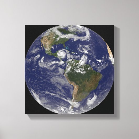 ハリケーンディーンがユカタン半島に接近 キャンバスプリント (正面)