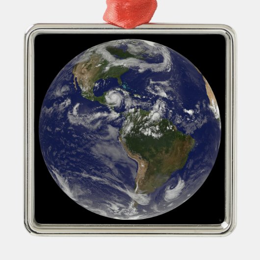 ハリケーンディーンがユカタン半島に接近 メタルオーナメント (正面)