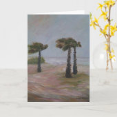 ハリケーンパームグリーティングカード カード (黄色い花)