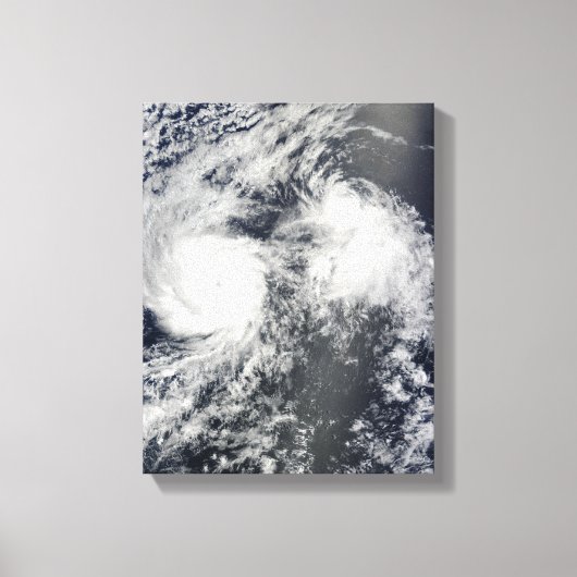 ハリケーンフェリシアとHawの東ストームエンリケ キャンバスプリント (正面)