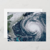 ハリケーンフローレンスビューからの宇宙 ポストカード (正面/裏面)