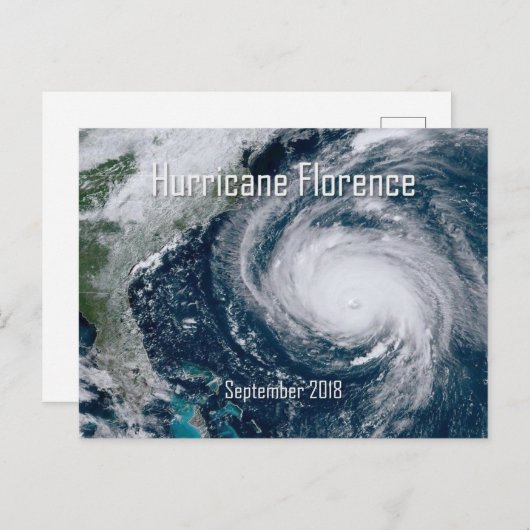 ハリケーンフローレンスビューからの宇宙 ポストカード (正面/裏面)