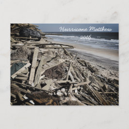 ハリケーンマシュー2016フロリダビーチ海岸線 ポストカード