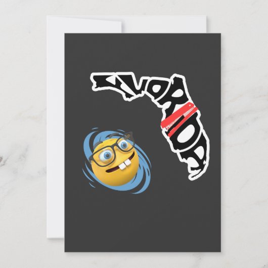 ハリケーンミルトンおもしろいフロリダオフィス宇宙 招待状 (正面)