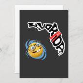 ハリケーンミルトンおもしろいフロリダオフィス宇宙 招待状 (正面/裏面)