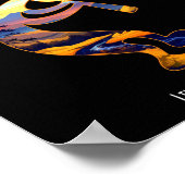 ハリケーンユタアメリカ踊りココペリデザイン ポスター (角)