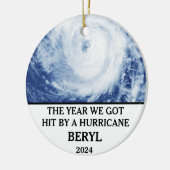 ハリケーン得・ベリルが襲った年 セラミックオーナメント (左)