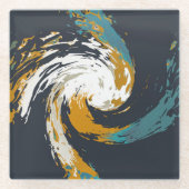 ハリケーン旋回 ガラスコースター (正面)