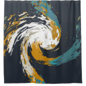 ハリケーン旋回 シャワーカーテン (正面)