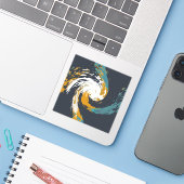 ハリケーン旋回 シール (ノートパソコンとiPhone)