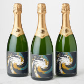 ハリケーン旋回 スパークリングワインラベル (ボトル)