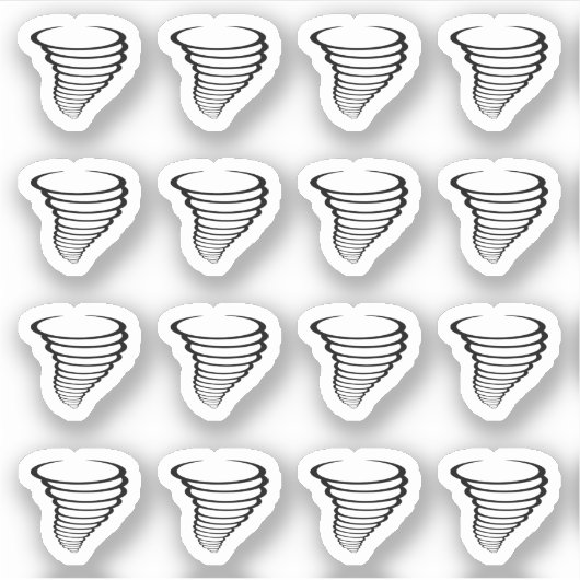 ハリケーン気象天気予報リマインダー シール (正面)