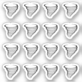 ハリケーン気象学天気予報リマインダー シール (正面)