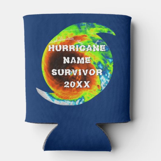 ハリケーン生存者パーソナライズされたのカスタム 缶クーラー (裏面)