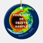 ハリケーン生存者記念パーソナライズされた セラミックオーナメント (裏面)