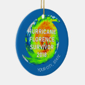 ハリケーン被災者 | 市区町村と州 セラミックオーナメント (右)