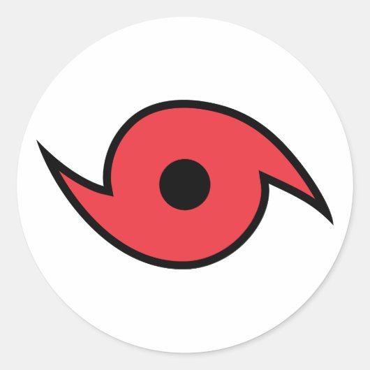 ハリケーン記号 ラウンドシール (正面)