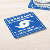 ハリケーン避難計画 スクエアペーパーコースター (アングル)