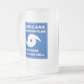 ハリケーン避難計画 フロストグラスビールジョッキ (正面左)