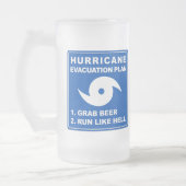 ハリケーン避難計画 フロストグラスビールジョッキ (左)