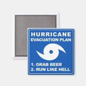 ハリケーン避難計画😉 マグネット (正面/裏面)