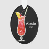 ハリケーン·カクテパーソナライズされたル オーナメント (正面)