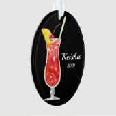 ハリケーン·カクテパーソナライズされたル オーナメント (正面)