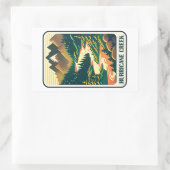 ハリケーン・クリーク・アーカンソー・カラーズ 長方形シール (バッグ)